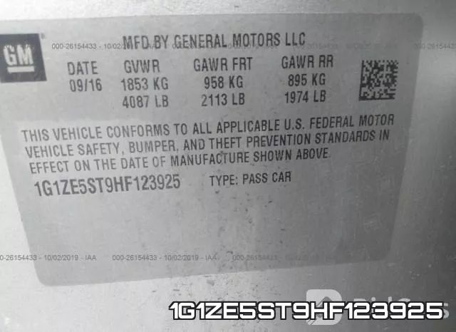 1G1ZE5ST9HF123925 фото 6