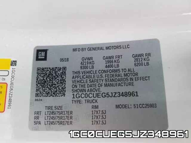1GC0CUEG5JZ348961 фото 2