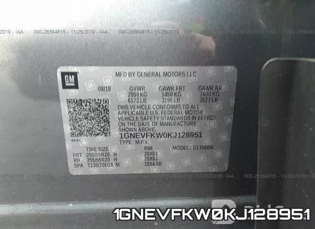 1GNEVFKW0KJ128951 фото 8