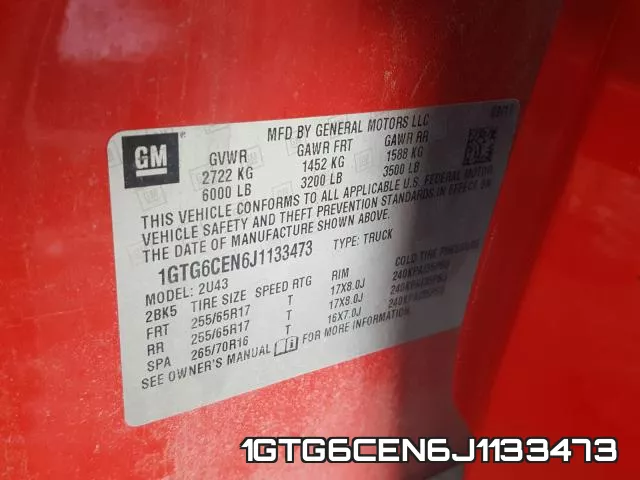 1GTG6CEN6J1133473 фото 2
