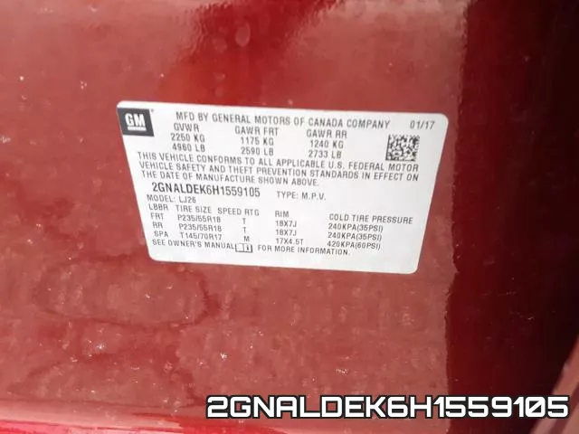 2GNALDEK6H1559105 фото 2