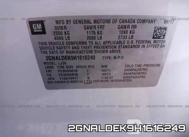 2GNALDEK9H1616249 фото 9