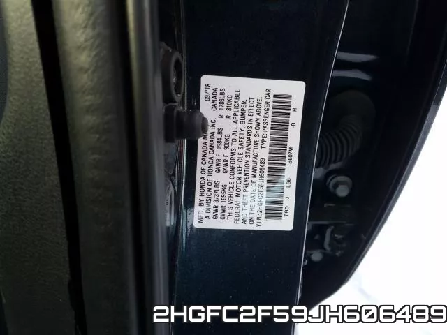 2HGFC2F59JH606489 фото 2