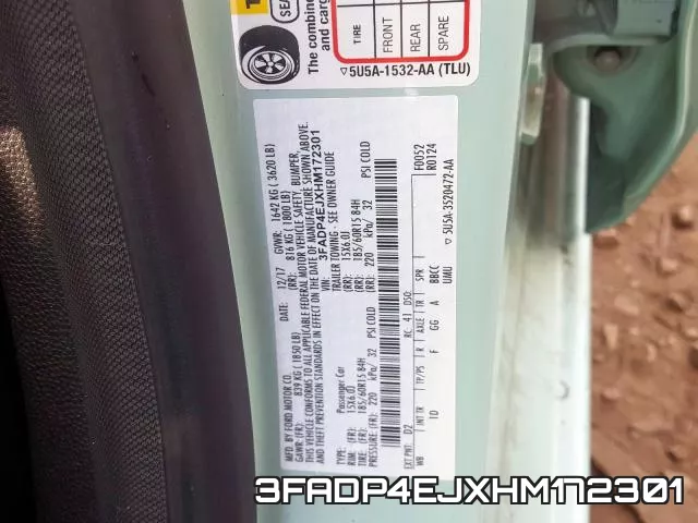 3FADP4EJXHM172301 фото 2
