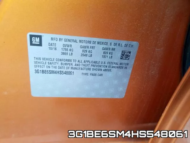 3G1BE6SM4HS548061 фото 2