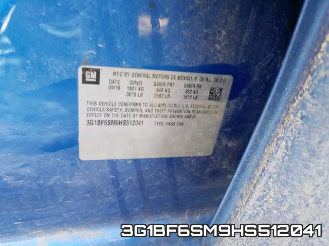 3G1BF6SM9HS512041 фото 2