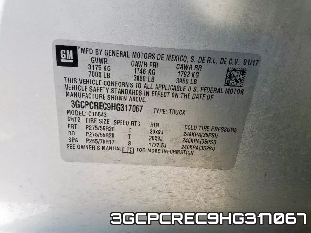 3GCPCREC9HG317067 фото 2