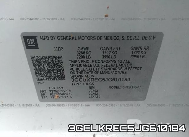 3GCUKREC5JG610184 фото 7