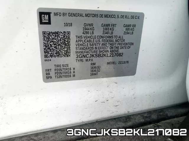 3GNCJKSB2KL217082 фото 2