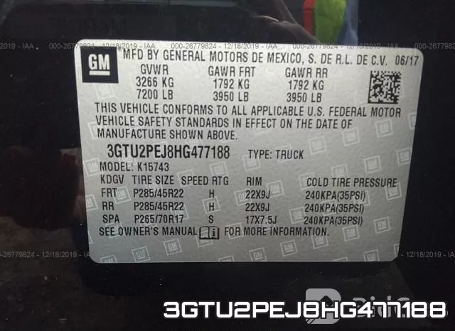 3GTU2PEJ8HG477188 фото 9