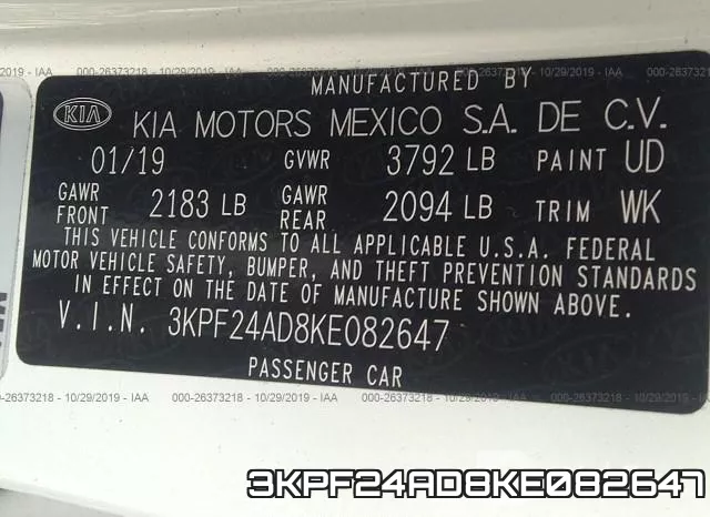 3KPF24AD8KE082647 фото 8