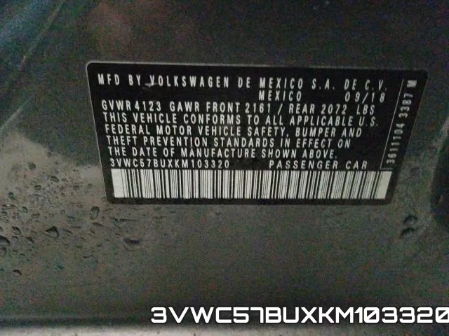 3VWC57BUXKM103320 фото 2