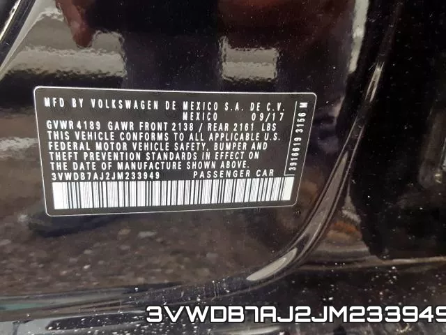 3VWDB7AJ2JM233949 фото 2
