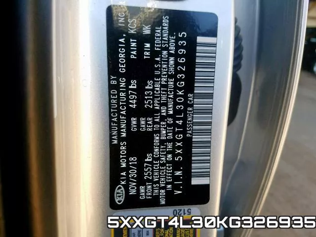5XXGT4L30KG326935 фото 2