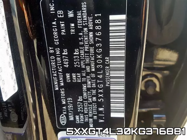5XXGT4L30KG376881 фото 2