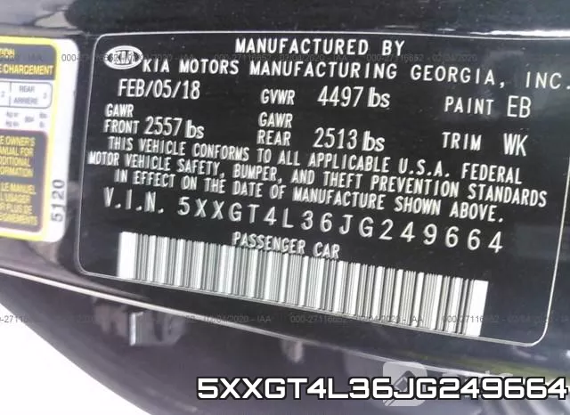 5XXGT4L36JG249664 фото 7