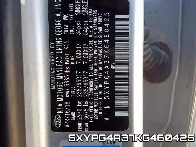 5XYPG4A37KG460425 фото 2