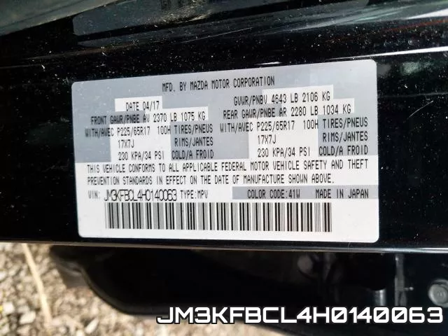 JM3KFBCL4H0140063 фото 2