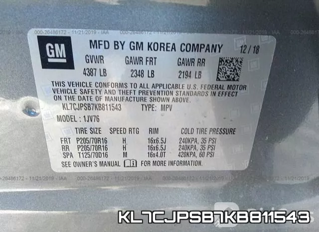 KL7CJPSB7KB811543 фото 8