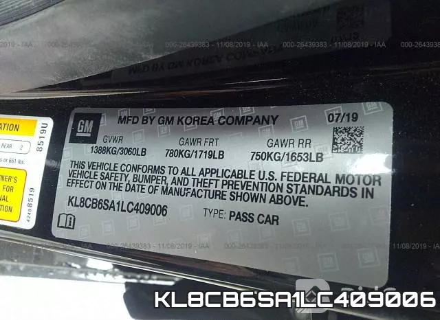 KL8CB6SA1LC409006 фото 6