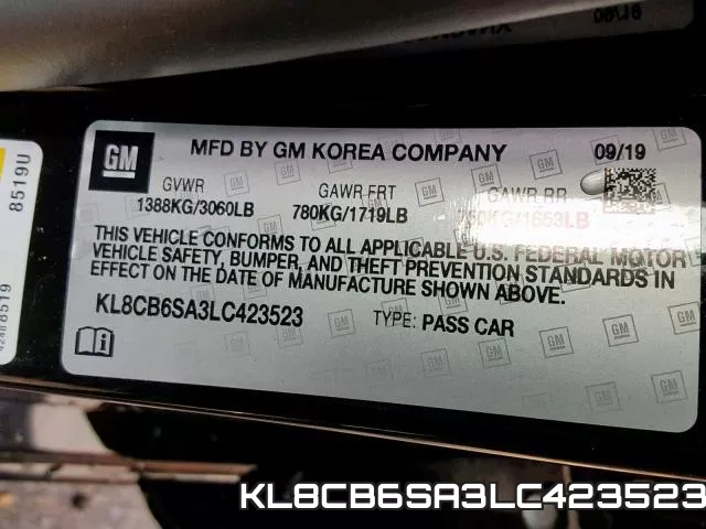KL8CB6SA3LC423523 фото 2