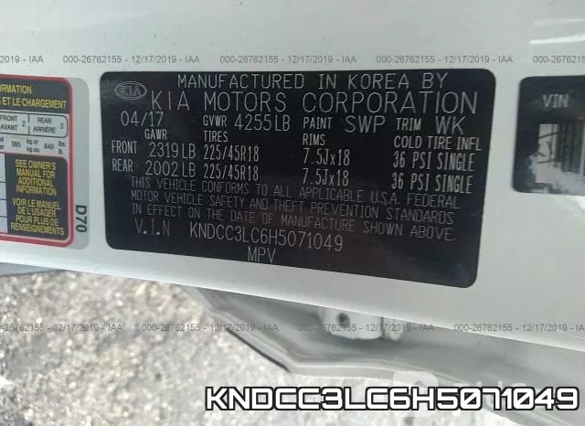 KNDCC3LC6H5071049 фото 9