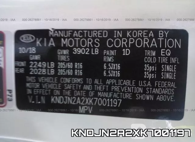 KNDJN2A2XK7001197 фото 9