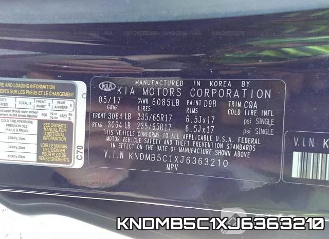 KNDMB5C1XJ6363210 фото 9