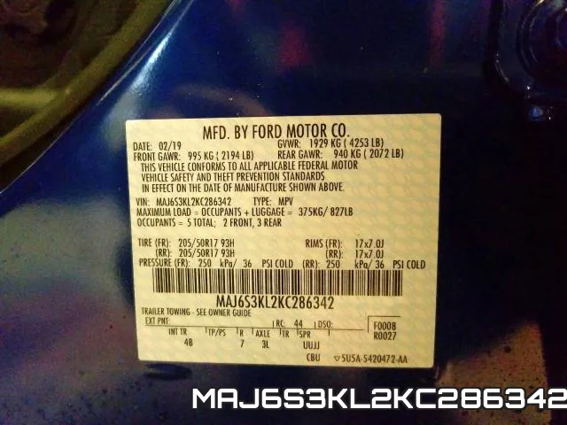 MAJ6S3KL2KC286342 фото 2