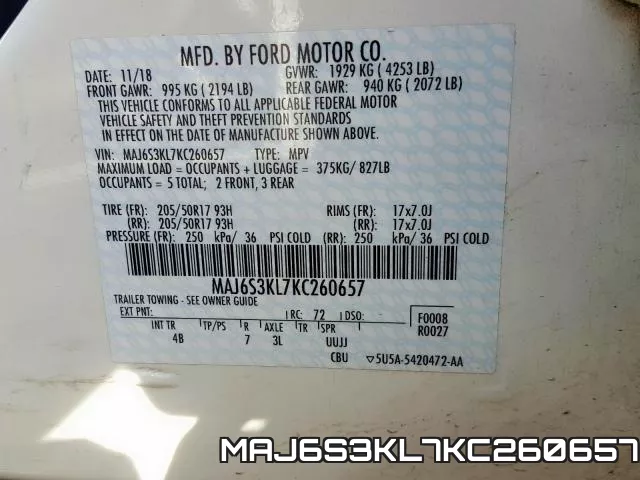 MAJ6S3KL7KC260657 фото 2