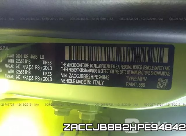 ZACCJBBB2HPE94842 фото 8