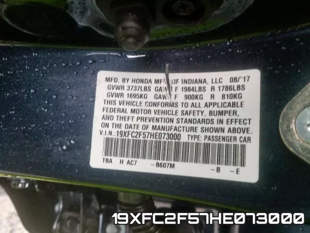 19XFC2F57HE073000 фото 2
