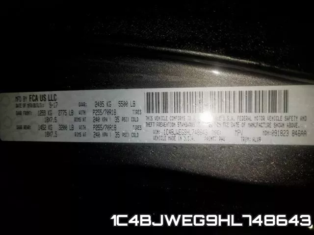 1C4BJWEG9HL748643 фото 2