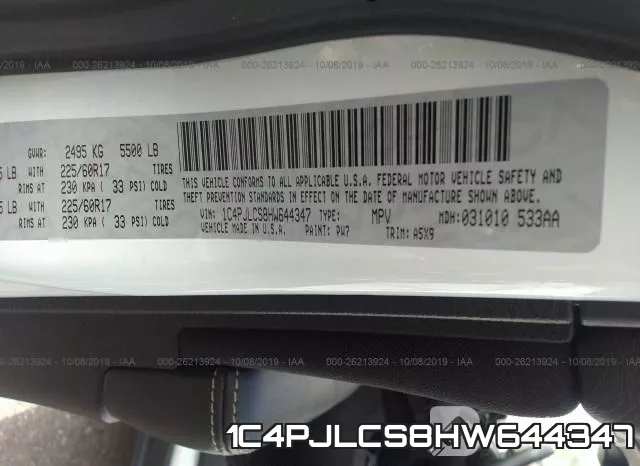 1C4PJLCS8HW644347 фото 6