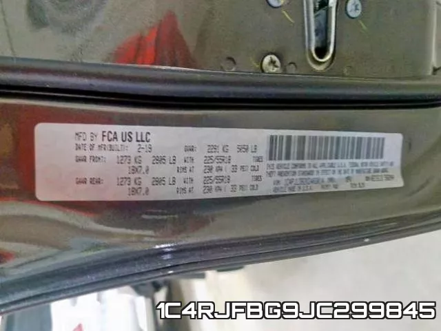 1C4RJFBG9JC299845 фото 2