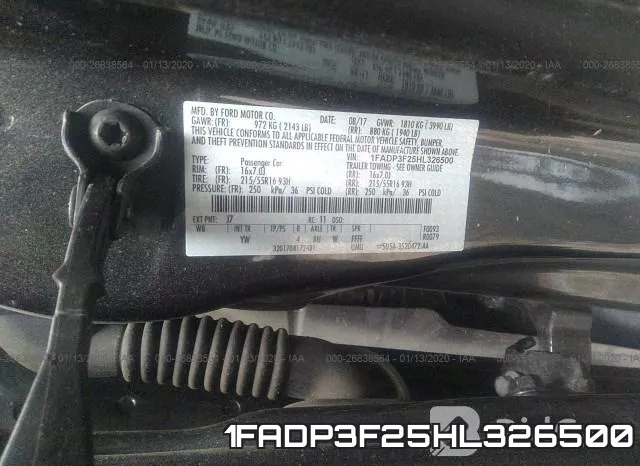 1FADP3F25HL326500 фото 9