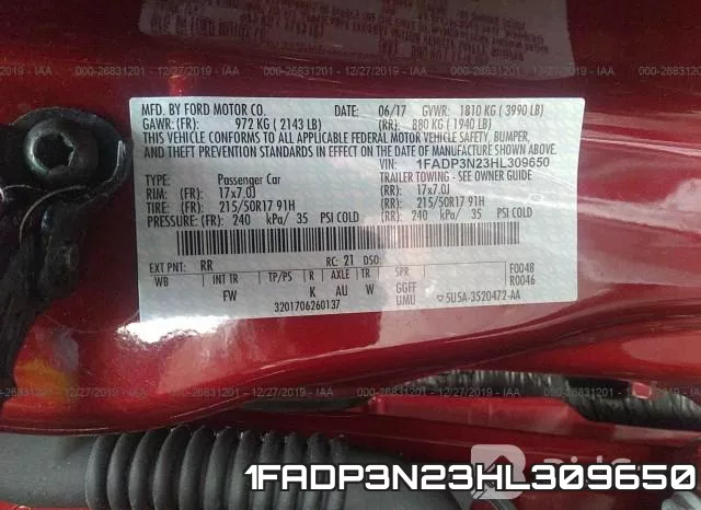 1FADP3N23HL309650 фото 7