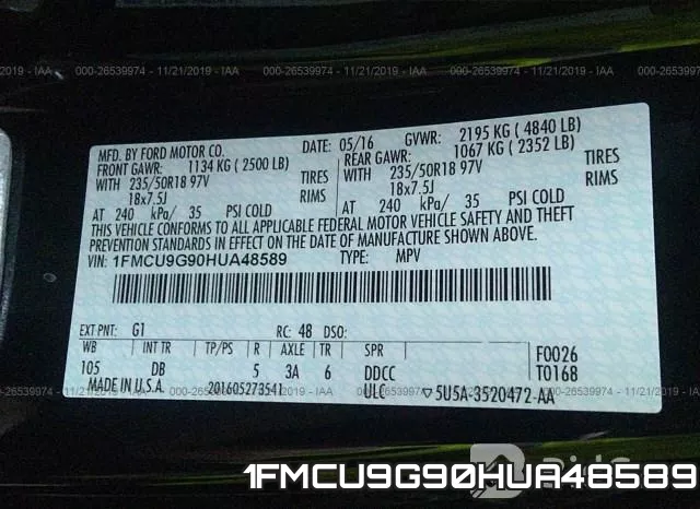 1FMCU9G90HUA48589 фото 7