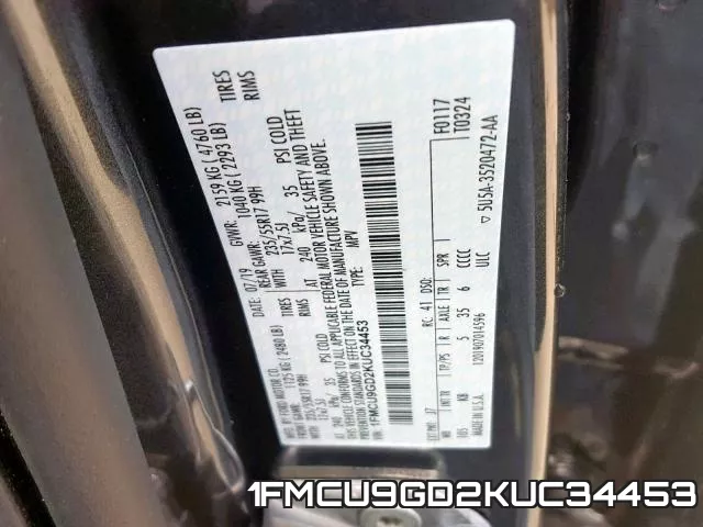 1FMCU9GD2KUC34453 фото 2