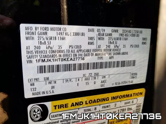 1FMJK1HT0KEA27736 фото 2