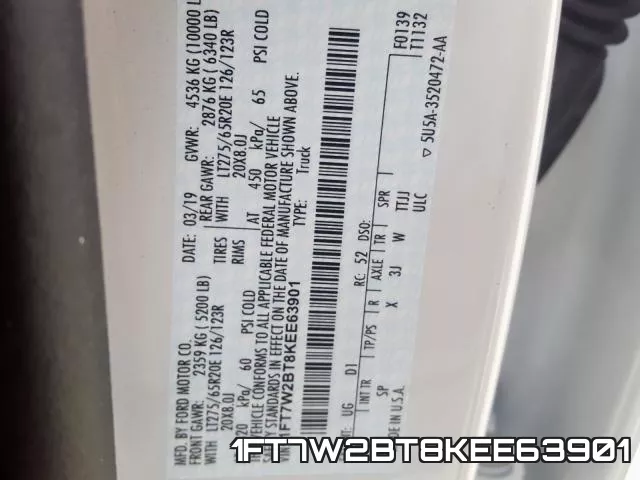 1FT7W2BT8KEE63901 фото 2