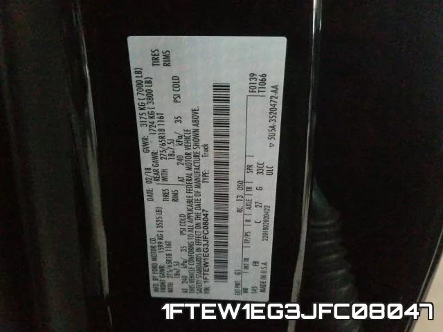 1FTEW1EG3JFC08047 фото 2