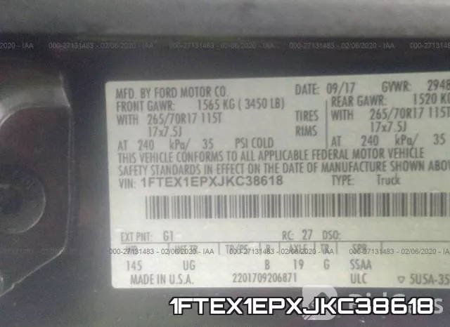 1FTEX1EPXJKC38618 фото 9