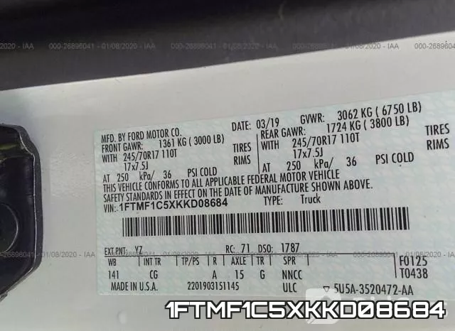 1FTMF1C5XKKD08684 фото 6