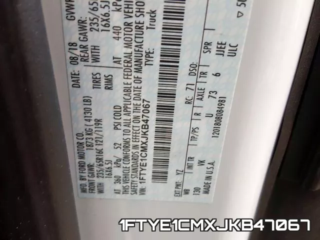 1FTYE1CMXJKB47067 фото 2