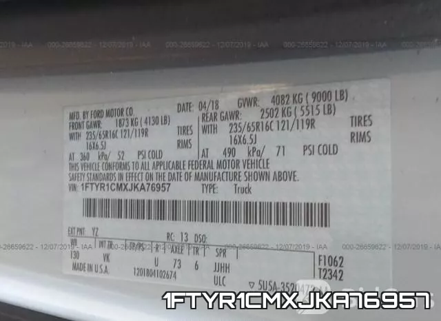 1FTYR1CMXJKA76957 фото 8