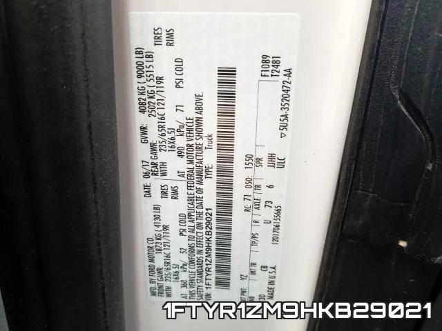 1FTYR1ZM9HKB29021 фото 2