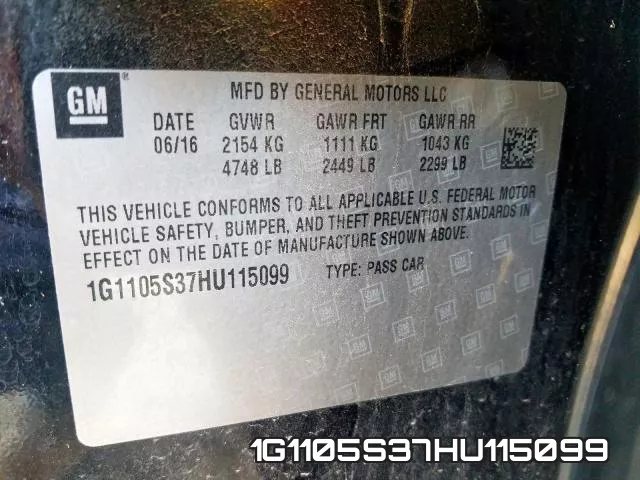 1G1105S37HU115099 фото 2