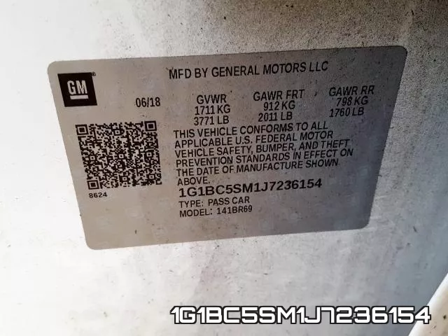 1G1BC5SM1J7236154 фото 2