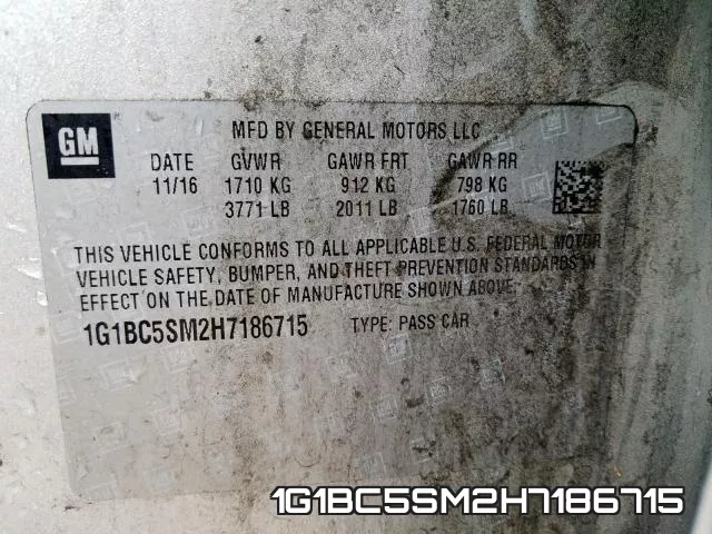 1G1BC5SM2H7186715 фото 2